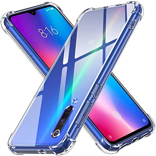ivoler Klar Silikon Hülle für Xiaomi Mi 9 SE mit Stoßfest Schutzecken, Dünne Weiche Transparent Schutzhülle Flexible TPU Durchsichtige Handyhülle Kratzfest Case Cover