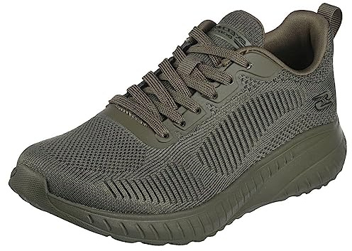 Skechers Women's Squad Chaos Face Off Trainer, Olive, 4 UK