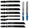 10 schwarze Stücke Stichsägeblatt Set Basic für Holz und Metall Zubehör Stichsäge