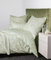 Janine Bettwäsche 135x200cm + 80x80cm Carmen S - weicher Bettbezug aus Interlock-Jersey - mit Reißverschluss - 100% Baumwolle - Öko-Tex - salbeigrün Jade