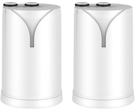 GLACIER FRESH On Tap HF Cartucho de filtro de agua | Compatible con Brita® On Tap HF、V、Pro V-MF | Recambio Filtro brita® Grifo, filtro on tap v, 600L de Filtración (2 unidades)
