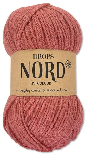 Frida's Wollhaus Drops 50 g Nord Sockenwolle Alpaka Schurwolle flauschig Stricken 23 Farben (uni colour 13 | Altrosa)