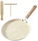 Sartén para crepes con revestimiento antiadherente de 22 cm: sartén para tortitas de aluminio fundido con distribuidor de masa y pala de madera, sartén para crepé, sartén de inducción para otras