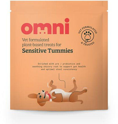 Omni Dog Training Treats, Probiotics for Dogs - Dog Treat Supports Gut Health & Stool Consistency with Chicory Root, Plant Based, Vet Formulated for Puppy and Adult, Suitable from 8 Weeks Old, Single