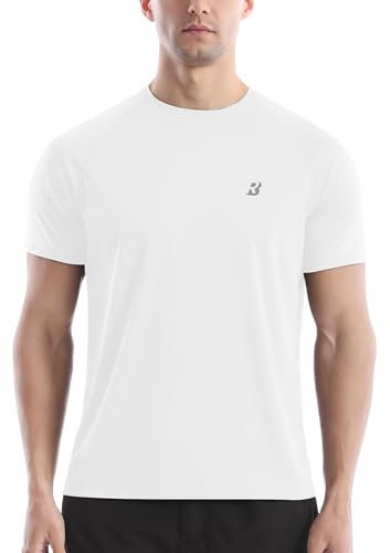 Roadbox Herren UV Schutz Rashguard Kurzarm Shirt, Atmungsaktives Schnelltrocknend Bade Shirt für Surfen Kajak Schwimmen