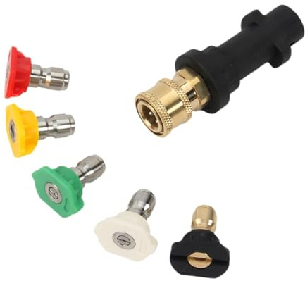 Ronyme Adaptador de Lavadora a presión, Puntas de Boquilla de Lavadora, Accesorios de Resina de 1/4 de Pulgada, conexión rápida para, 5 Puntas de Boquilla