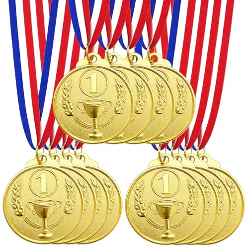 Jerhyun 12 Pezzi Medaglie Premiazioni, Medaglie in Metallo Adatto Tutti Tipi Eventi Sportivi, Gare Spelling (Stile B)