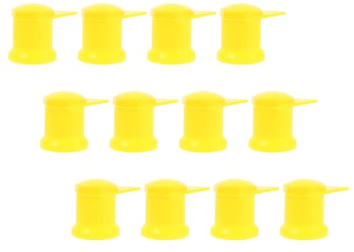 LALADEFIEE Indicateurs Écrous de Roue Surveillance de Desserrage en Plastique Jaune 33 Mm Lot de 24 pour Voitures et Conditions Météorologiques Difficiles