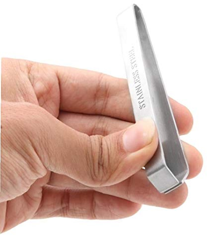 Lankater Fish Bone Tweezers Stainless Steel Fishbone Tongs Metal Fish Bone Remover Kitchen Stubbs Plucking Bones Clip Tong