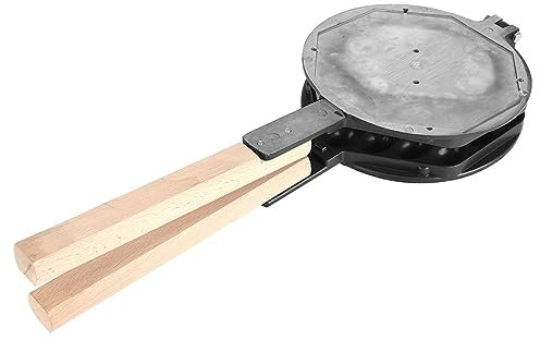 Molde Para Hornear Gofres De Huevo, 11,8x7,87 , Hnadle De Madera De Aluminio, Máquina Para Hacer Gofres Antiadherente, Molde Para Hornear Con Burbujas De Huevo, Placa Para Hornear En Casa