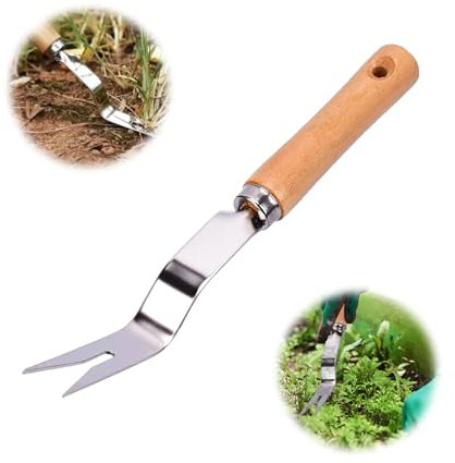 TINGTING Weed Pulling Tool, Unkrautstecher Edelstahl Handjätgerät für den Garten Löwenzahnstecher Manueller Weeder Wurzeljäter Manueller Weeder für Garten zum Graben Umpflanzen Jäten