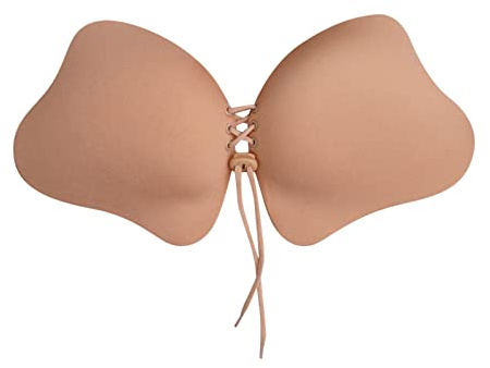 Coque Adhesive Soutien Gorge Adhesif Push Up Cache Tetons Femme Dos Nu Invisible Strapless Bra Collant Soutiens-Gorge sans Bretelle Grande Taille Adhésif Bretelles Dos-Nu
