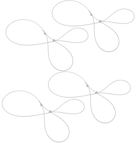 HOMSFOU 4 cables de suspensión: cuerda de alambre de acero inoxidable resistente para lámparas, marcos de fotos, adornos, kit de cable resistente para el hogar y espacios comerciales