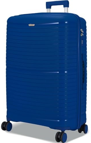 FLYMAX 29 Large Suitcase 4 Wheel Lightweight Luggage Hard Shell Travel Case Hold Check in Fits 23kg - 27kg + 3 Digit Lock Suitcase Large + Telescopic Handle 100 Litre Capacity Navy