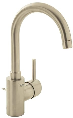 Grohe 32138EN2 Concetto Einhebel-Badezimmerarmatur, Gebürstetes Nickel
