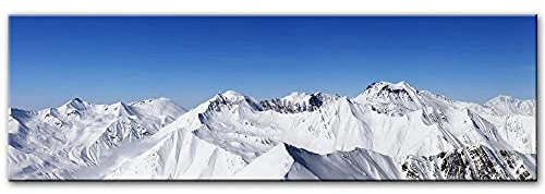 Panorama de las montañas nevadas Cuadros de la pared para la decoración del hogar Skyline of Mountain Pinturas en lienzo Decoración de la habitación Carteles e impresiones Sin marco-40x120cm