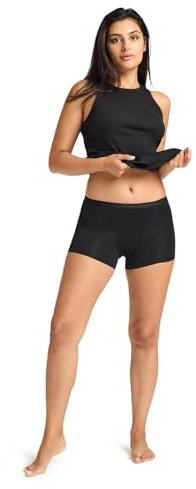 Modibodi Women’s Period Pants Boyshort Black Moderate Flow 30ml Leakproof Absorbent Menstrual Underwear Reusable Comfortable XL