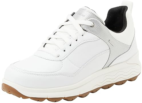 Geox D Spherica 4x4 B Abx, Scarpe da ginnastica Donna, White Silver, 40 EU