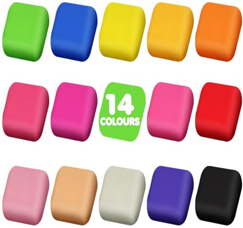 Modelliermasse Lufttrocknend, 14 Farben Lufttrockener Magischer Knete für Kinder, Geschenk für Jungen und Mädchen im Alter von 3-12 Jahren