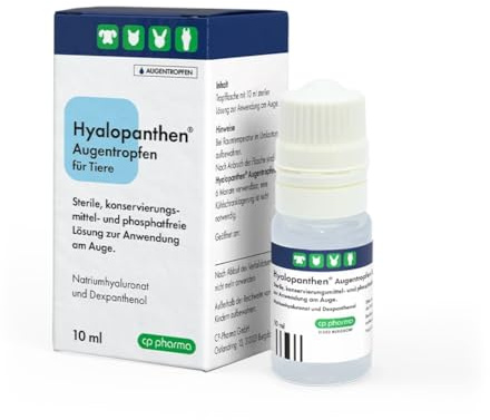 cp pharma Hyalopanthen Augentropfen | 10 ml | Augentropfen für Tiere | Mit Hyaluronsäure & Dexpanthenol