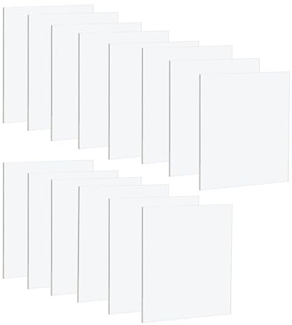 GSHUR Lot de 13 feuilles acryliques transparentes - 13 x 18 cm - 3 mm d'épaisseur - Pour décoration, affichage, cadre photo, peinture