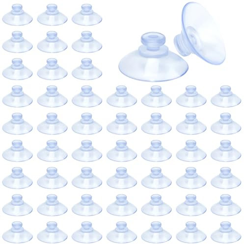 Sinofort Suction Cups,50 PCS 20 mm Suction Cup Plastic Sucker Pads Without Hooks for Outdoor, Kitchen, Bathroom, Window, Mirror