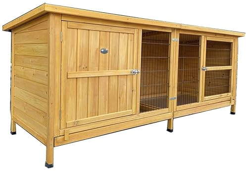 Eggshell HUGE THUMPER rabbit hutch XXL Largest in range Highly Predator Resistant Wire rabbit hutch single tier 6ft internal