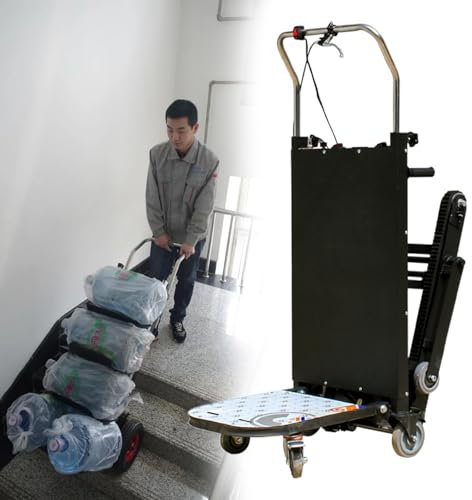 GESAIDES Electric Stair Climbing Hand Trucks, 500kg Capacity Heavy Duty Stair Climber, Carry Heavy Objects Up and Down Stairs Effortless for Furniture Logistics Warehouse