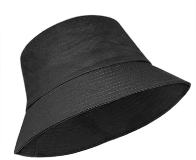 Zylioo S/M/L/XL/XX-Large linne hinkhatt för stora huvuden, ventilerande fiskehattar, svart, XL