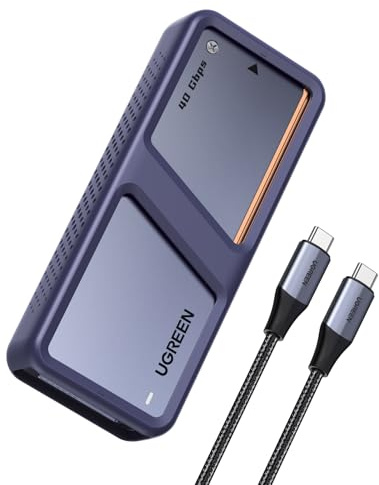 UGREEN Case Esterno SSD NVMe M2 da 40Gbps con Chip JHL7440, Enclosure in Alluminio per SSD M.2 2280 USB 4 Compatibile con Thunderbolt 4/ 3