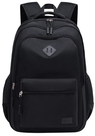 Generisch Compatible con mochilas de moto para hombre, mochila negra para la escuela, la universidad y los viajes: bolsa impermeable con 8 compartimentos, mochilas de guardería, juego de niñas, c