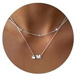 LOLIAS Collana Iniziale Collana Argento Donna Cuore Collana Lettera Cuore Donna Collana Nome Acciaio Inossidabile Ciondolo Lettera Cuore Piccolo Collana Personalizzata Regali Ragazze