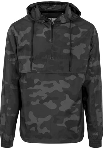 Urban Classics Herrjacka, kamouflage, vindjacka, överdragsjacka, camo, over-jacka, övergångsjacka med huva, Darkcamo, M