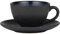 BITZ Tasse, Kaffeetasse mit Untertasse, Steingut, 24 cl, Höhe 6 cm, Schwarz/Dunkelblau