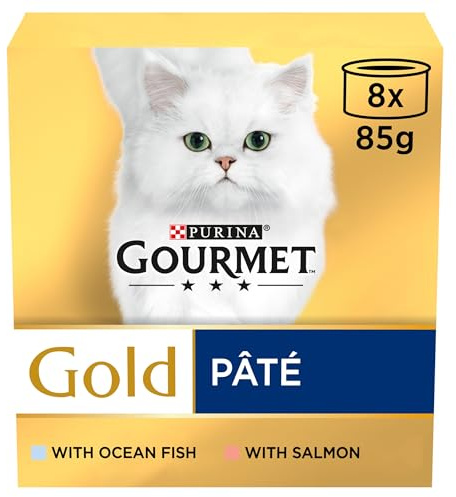 Gourmet Gold Senior Pate with Fish Cat Food, 8 x 85 g, 8-Count