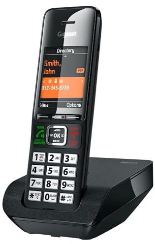 Gigaset Comfort 552 - Elegant Cordless Phone for DECT Base - Made in Germany - Hands-Free Function - Big Phone Book, Titanium-Black
