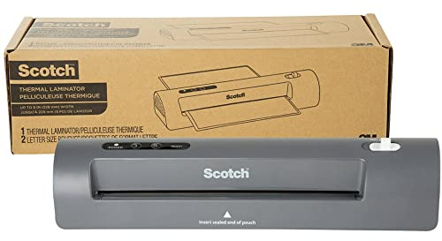 Scotch Laminateur thermique, système à 2 rouleaux (TL901X): up to 9 inches wide/with thermal pouches