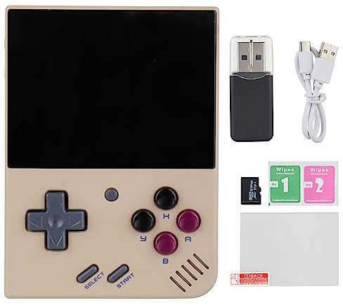 Miyoo Mini Plus Console de jeux portable, HDMI TV, sortie 3,5 IPS Screen Linux, système intégré, 20 000 + jeux, prise en charge Wi-Fi Battle (Gris)