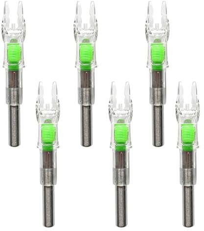 JIANZD Lighted Nocks for Arrows 6Pcs Led Archery Nocks with .244/6.2mm Inside Diameter
