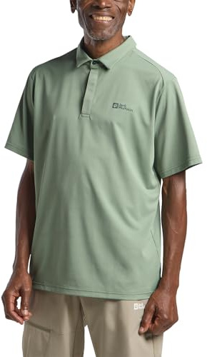 Jack Wolfskin Herren DELGAMI Polo M T-Shirt, Eucalyptus, M