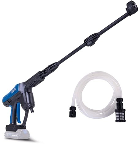 Scheppach C-HPG35-X Nettoyeur haute pression sans fil, pression 35 bar, débit 180 l/h, buse auto-amorçante et réglable, tuyau d'aspiration de 6 m, série IXES 20 V, sans batterie ni chargeur