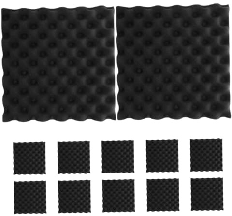 STOBAZA 12pcs Fire Resistant Polystyrene Acoustic Panels Sound Absorbing Wall Insulation for Noise Reduction and Impact Protection Soundproofing for Studio Bedroom