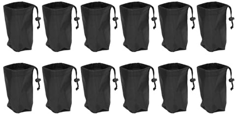 Hydroponic Blackout Sleeves | Illumination Blocking Bags for Mason Jars/Kratky System | Reusable & Washable 210D Oxford Fabric | 12 Pack for Plant Root Growth