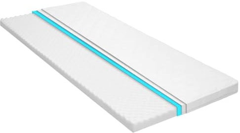 sephironlbb Surmatelas en mousse froide profil œuf 80 x 200 cm avec 6 cm d'épaisseur, respirant, soulageant la pression, antidérapant, housse lavable, ergonomique pour lit à sommier tapissier et