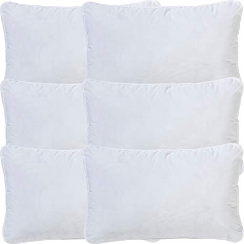 Erwin Müller Kuschel-Kissen Lech, Kissenfüllung mit Faserfüllung, 6er-Pack weiß Größe 40x40 cm - optimaler Feuchtigkeitsabtransport, pflegeleicht, hygienisch waschbar, Polycotton-Bezug