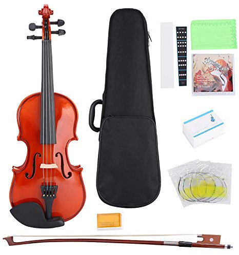 AMONIDA Berufskinder Maple + Spruce + Redwood 1/8 Violin Kit, 1/8 Violine, mit Box für die musikalische Ausbildung zum Erlernen der Übungsleistung
