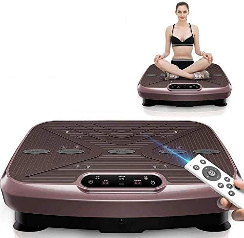 NZDY Konsol ljus vibrationsplatta motion gångjärn strömförsörjning bräda tränare viktminskning fett kraft platta fitness tränare förlust huvud hela kroppen skakar förlora fett tunna armar tunn midja tunn stoh St,brun