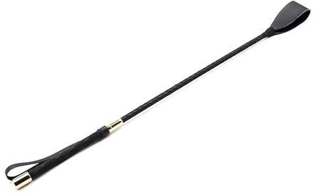 Azatemgo Lederreitgerte Kunstleder Pferdegerte mit Griff und Hängeseil 45 cm