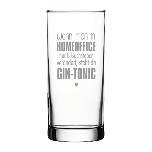 4youDesign Gin Glas mit lustigem Spruch | Home-Office | Geschenkidee für Männer und Frauen | Geschenk zum Geburtstag, Weihnachten, Valentinstag, Vatertag oder zur Hochzeit | Füllmenge 485 ml