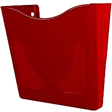 Deflecto Red Portrait A4 Wall Mounted Document Holder - A4 Sign Holder - A4 Leaflet Holder Wall Mounted Letter Rack - Leaflet Display Stands - A4 Poster Holder - A4 Menu Holders